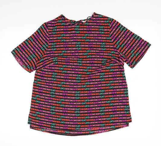 Matalan Womens Black   Basic Blouse Size 10  - Christmas