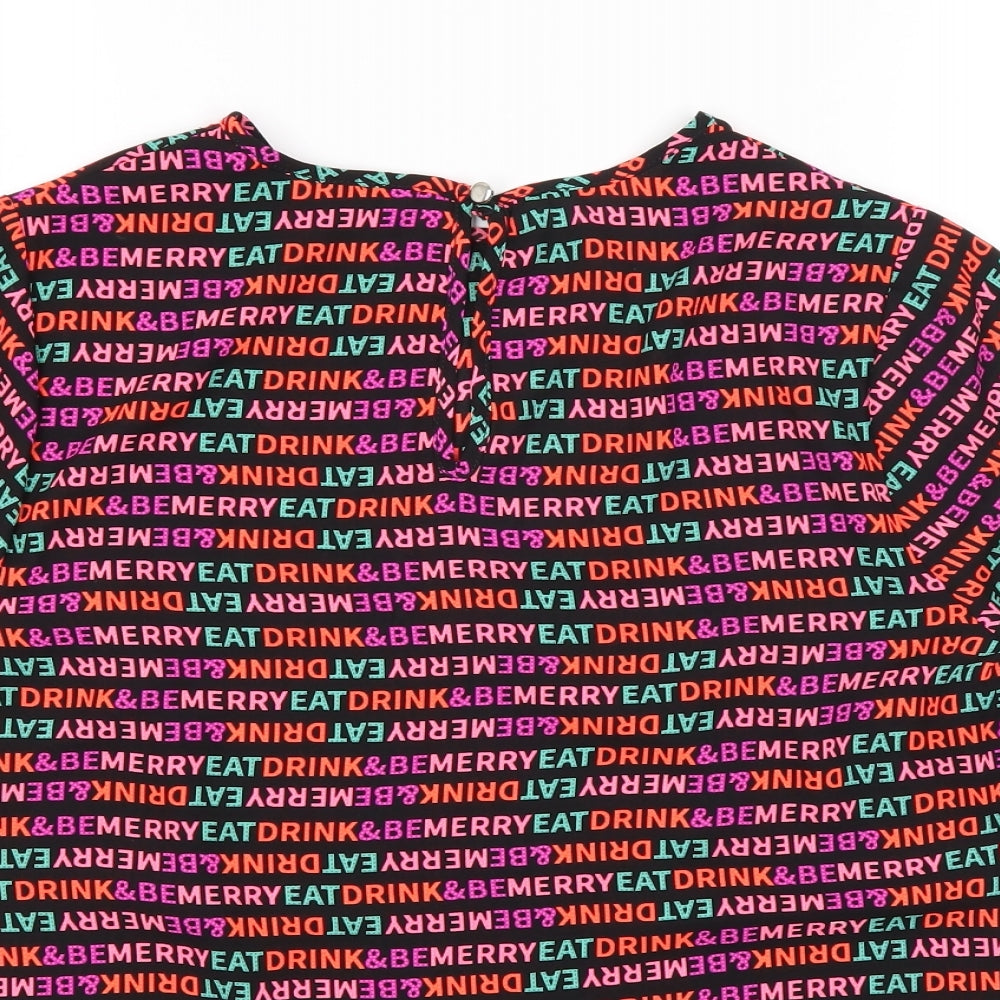 Matalan Womens Black   Basic Blouse Size 10  - Christmas