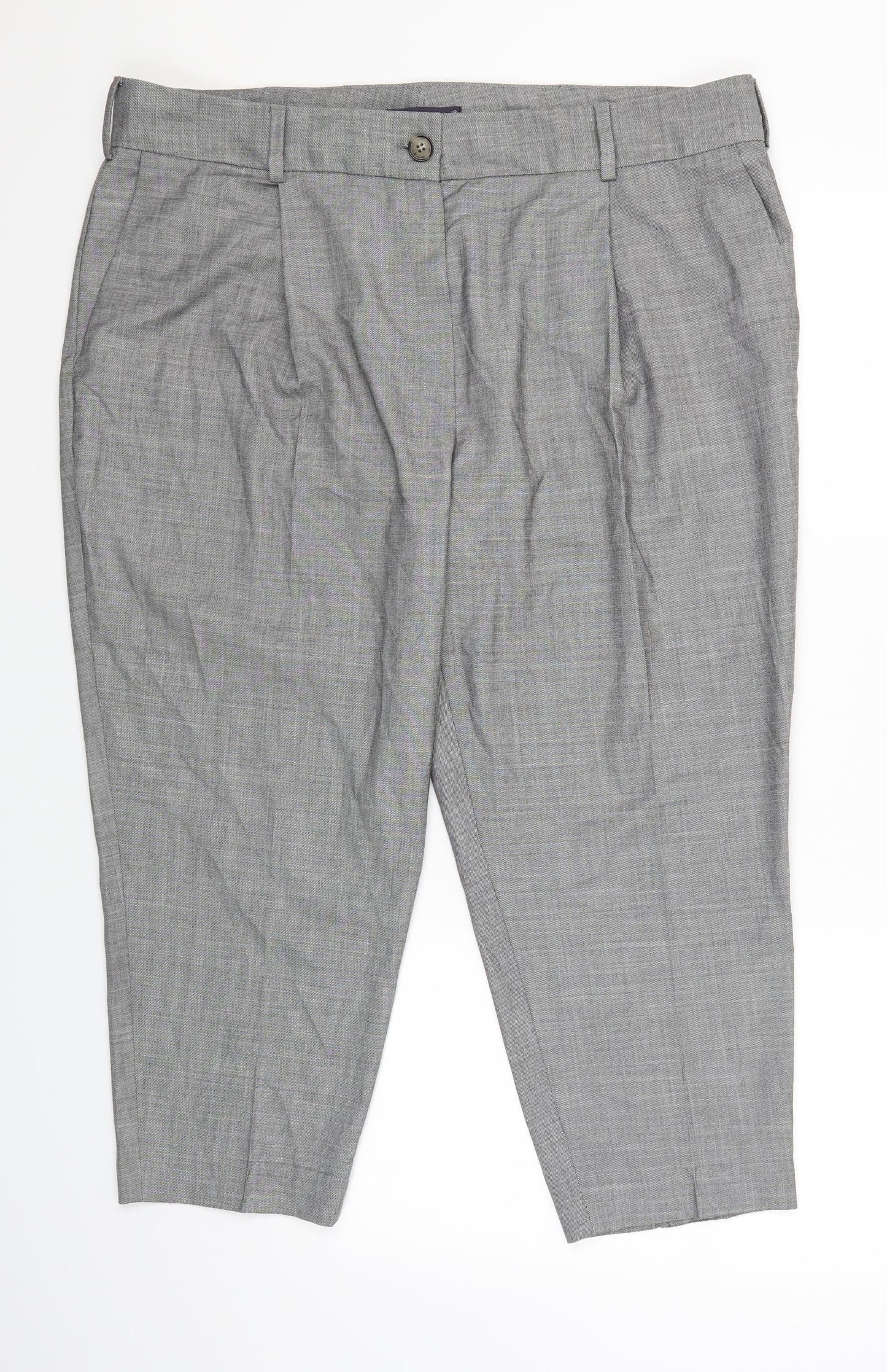 Marks and Spencer Womens Green   Trouser Suit Suit Trousers Size 18 L21 in - short