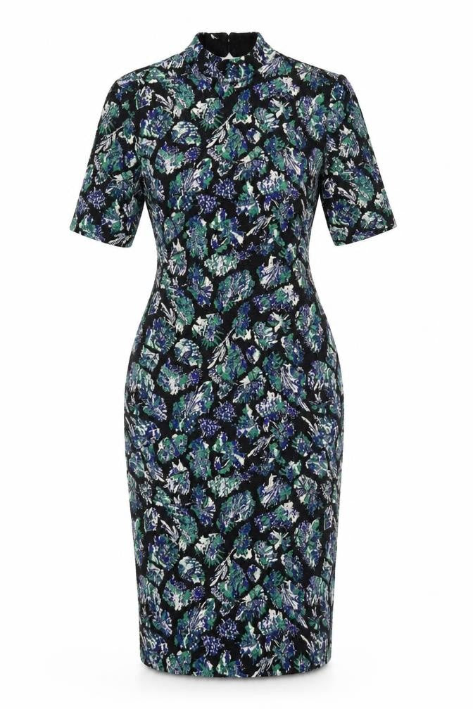 Marks & Spencer Womens Black Polka Dot  Pencil Dress  Size 8