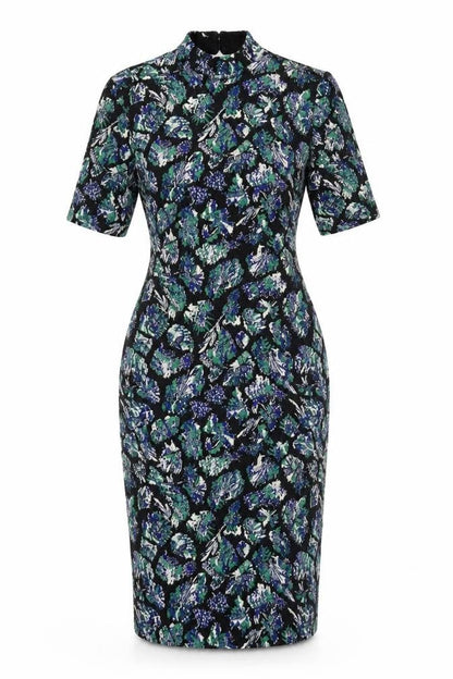Marks & Spencer Womens Black Polka Dot  Pencil Dress  Size 8