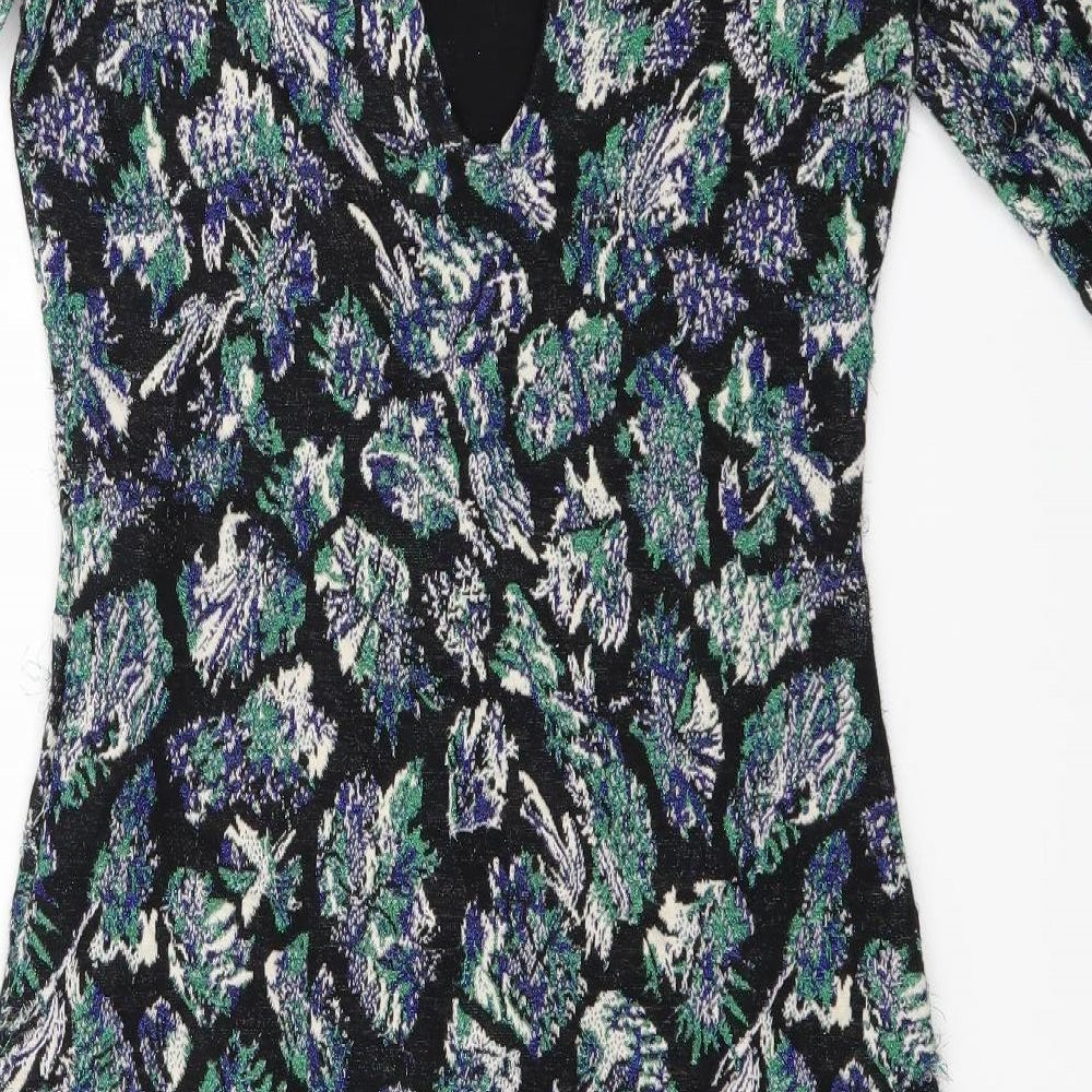 Marks and Spencer Womens Black Polka Dot  Pencil Dress  Size 8