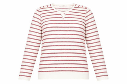 Marks & Spencer Womens White Striped  Pullover Jumper Size 14
