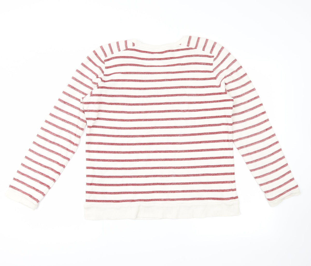 Marks & Spencer Womens White Striped  Pullover Jumper Size 14