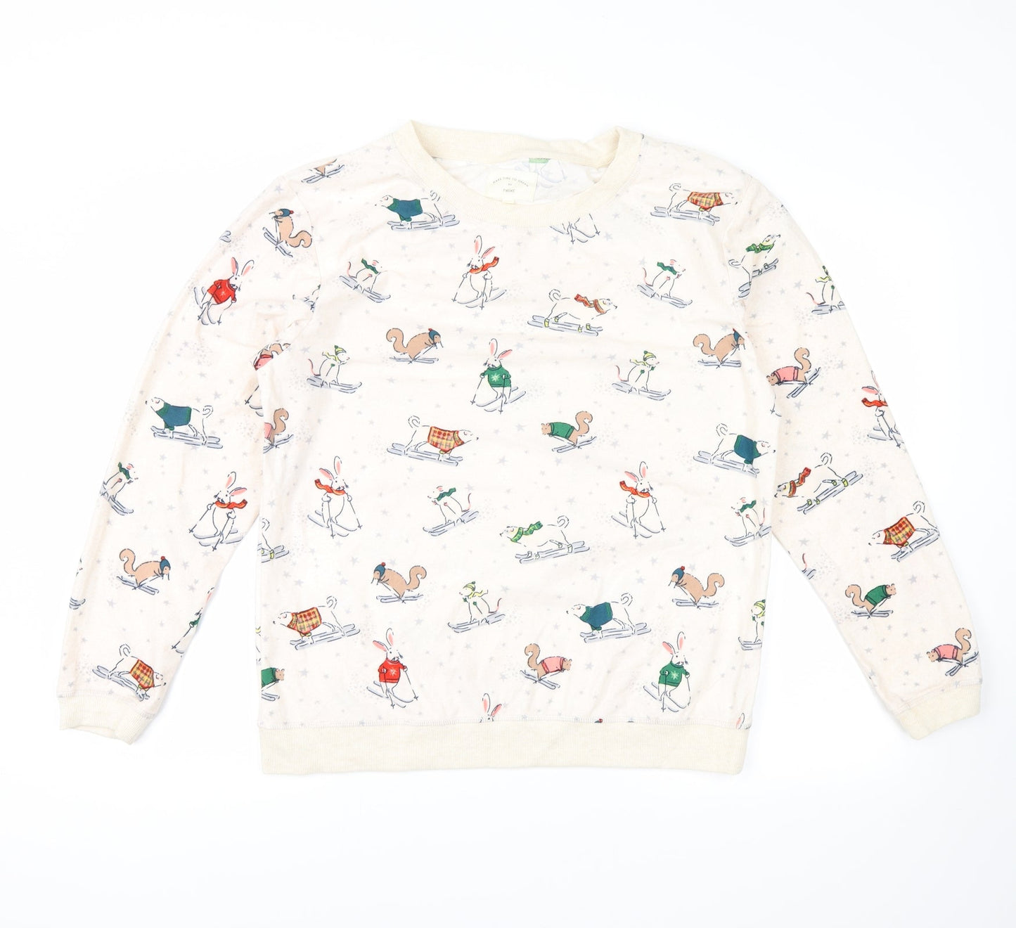 Womens UK Size M NEXT White Pullover Sweatshirt