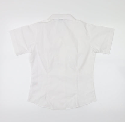 trutext Womens White   Basic Button-Up Size 4