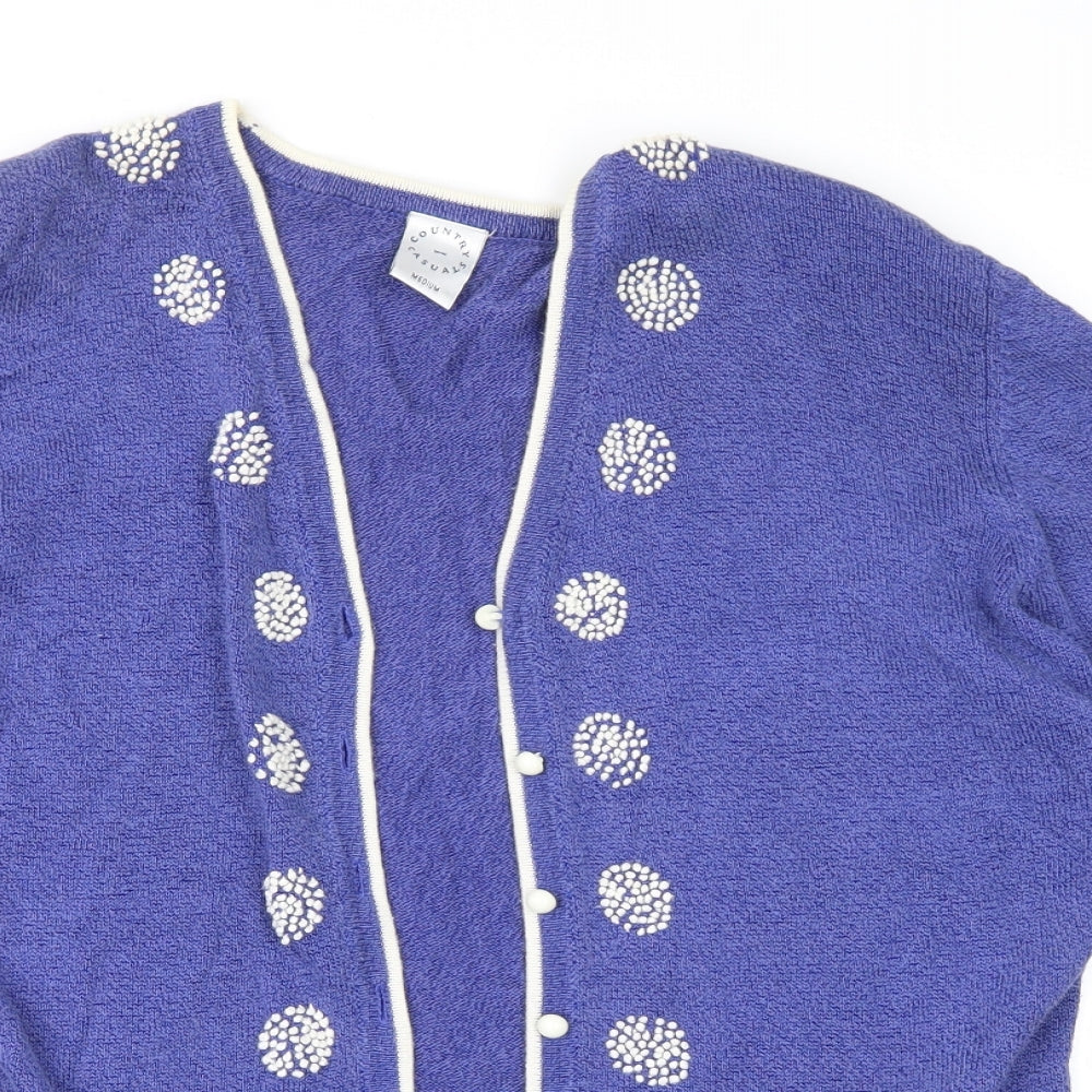 Country Casuals Womens Purple   Cardigan Jumper Size M