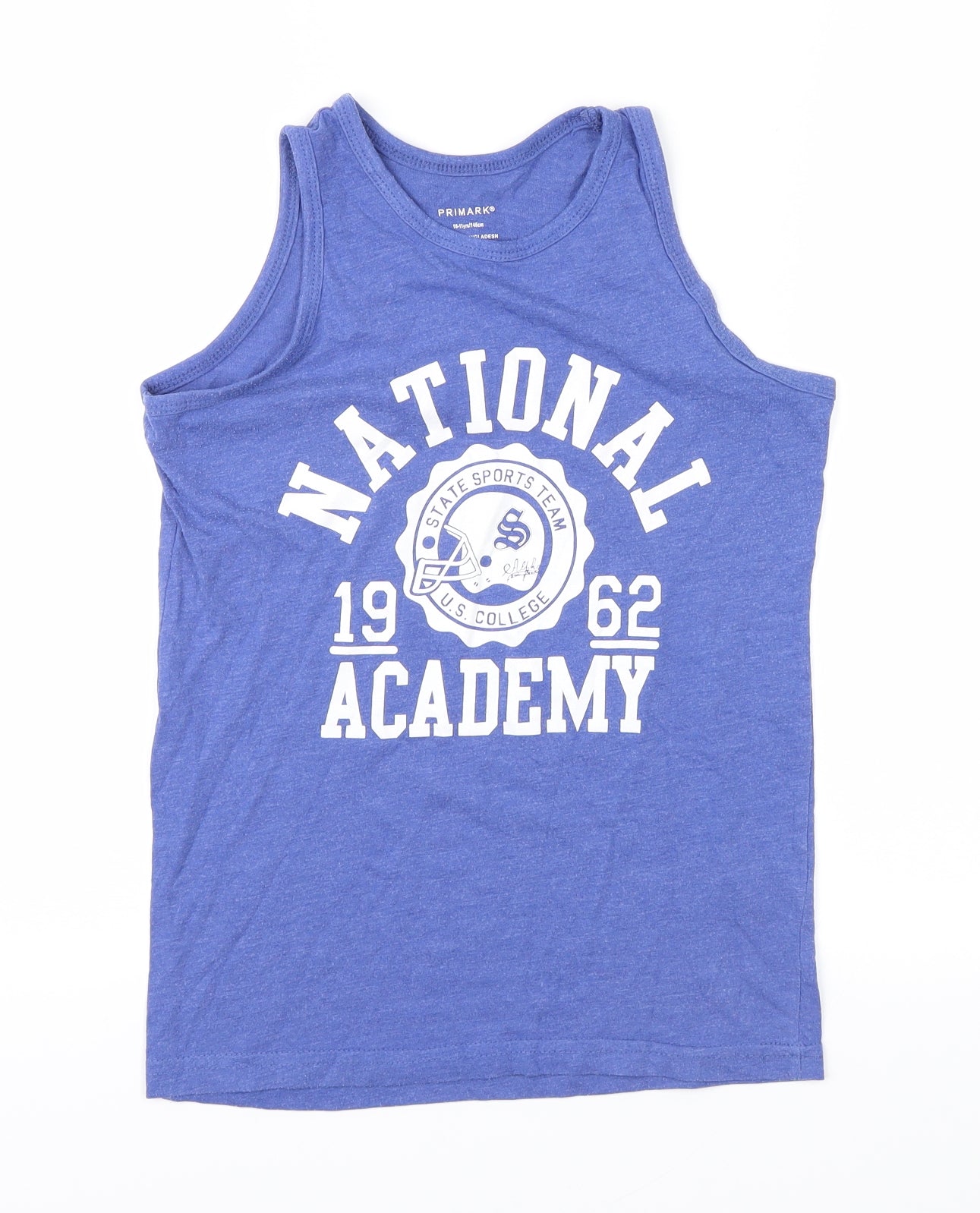 Primark Girls Blue   Basic Tank Size 10-11 Years  - national academ