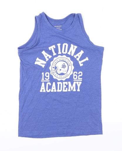 Primark Girls Blue   Basic Tank Size 10-11 Years  - national academ