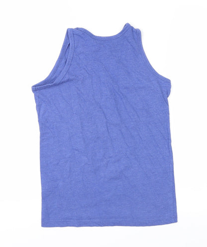 Primark Girls Blue   Basic Tank Size 10-11 Years  - national academ