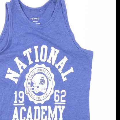 Primark Girls Blue   Basic Tank Size 10-11 Years  - national academ
