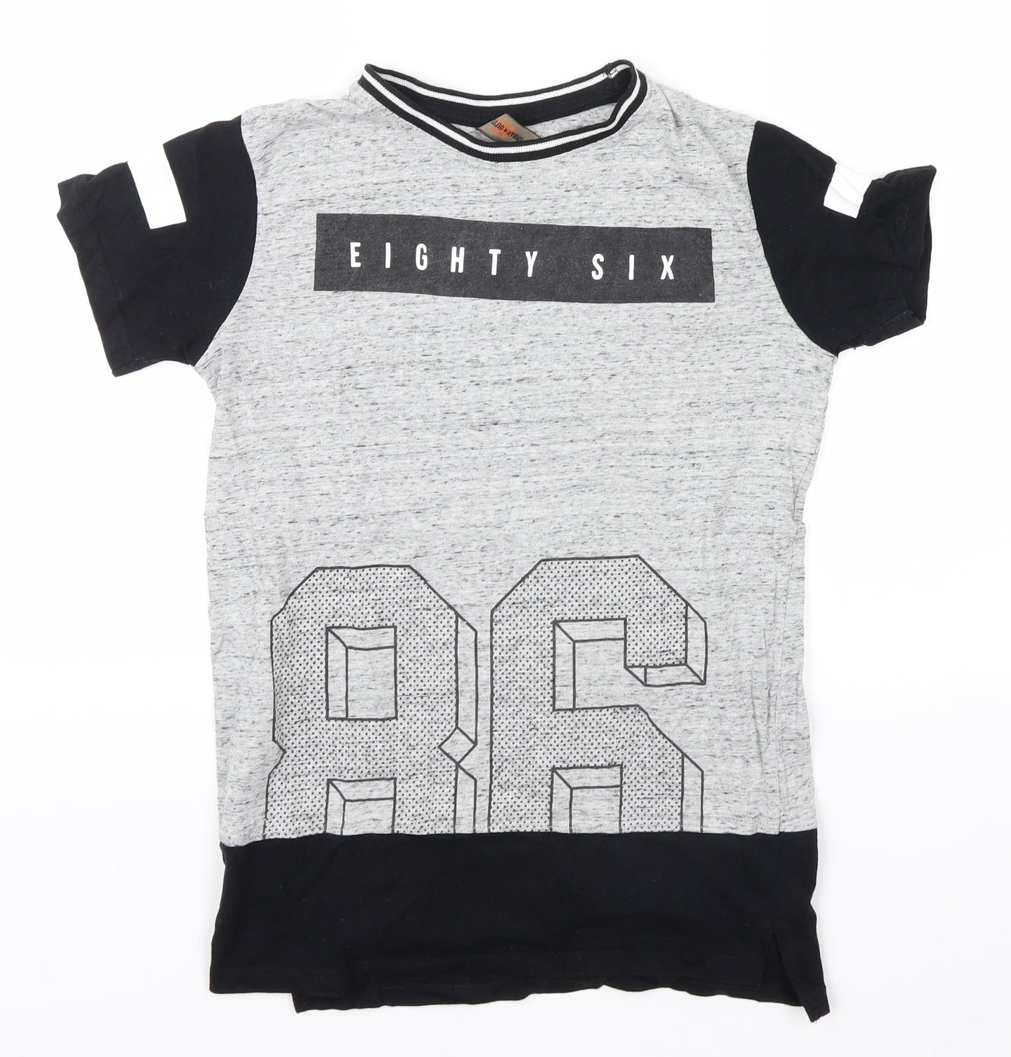 urban outlaws Boys Grey   Basic T-Shirt Size 11-12 Years  - eighty six