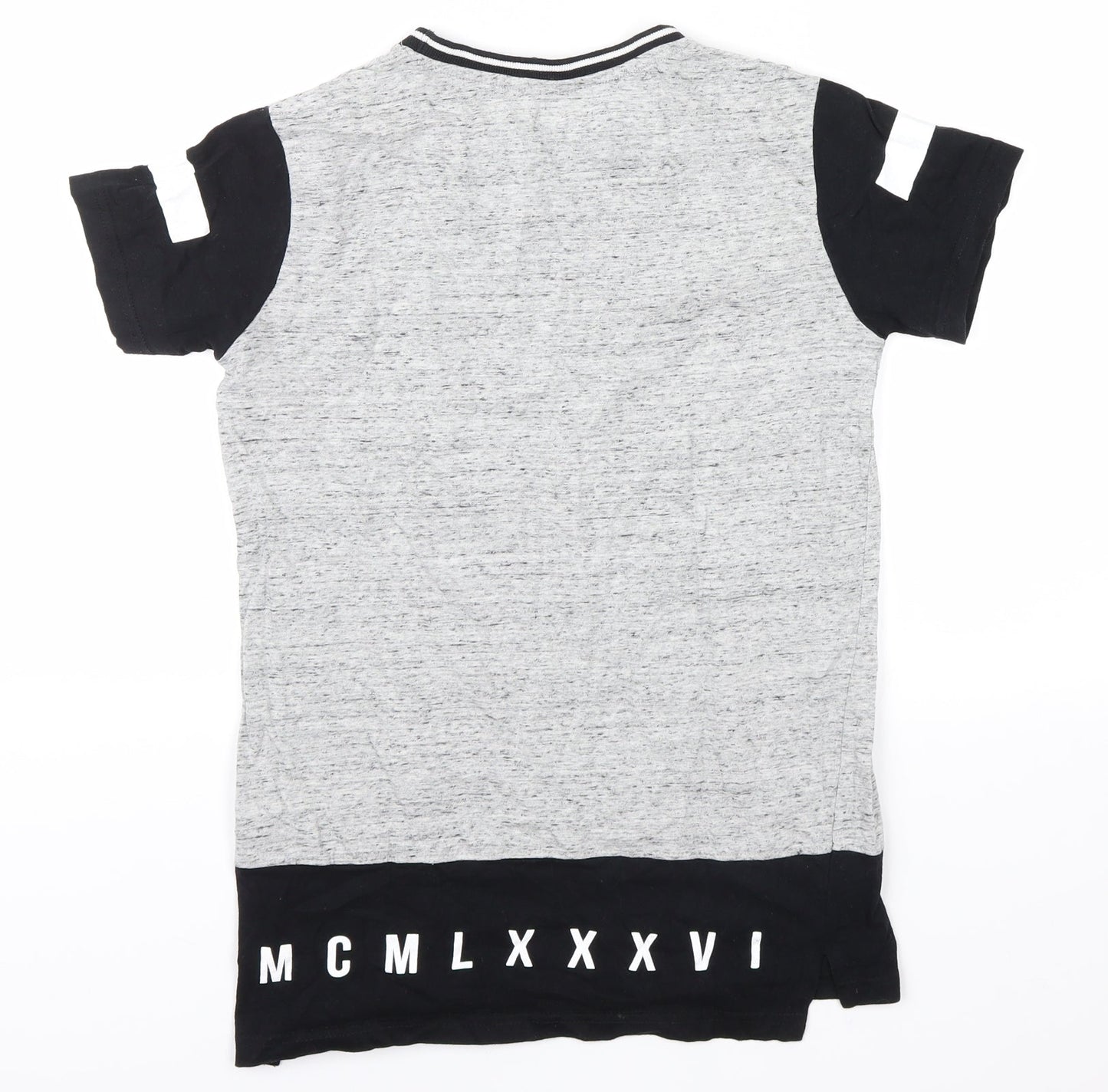 urban outlaws Boys Grey   Basic T-Shirt Size 11-12 Years  - eighty six