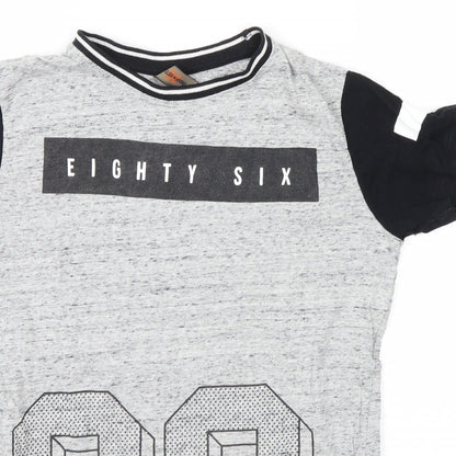 urban outlaws Boys Grey   Basic T-Shirt Size 11-12 Years  - eighty six