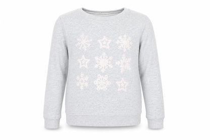 H&M Girls Grey   Pullover Sweatshirt Size 10-11 Years  - snowflakes