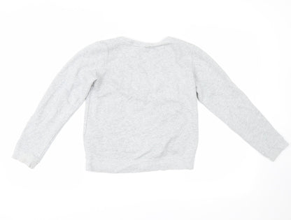H&M Girls Grey   Pullover Sweatshirt Size 10-11 Years  - snowflakes