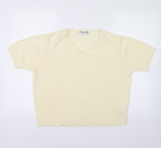 Jumper Womens Yellow   Pullover Jumper Size L