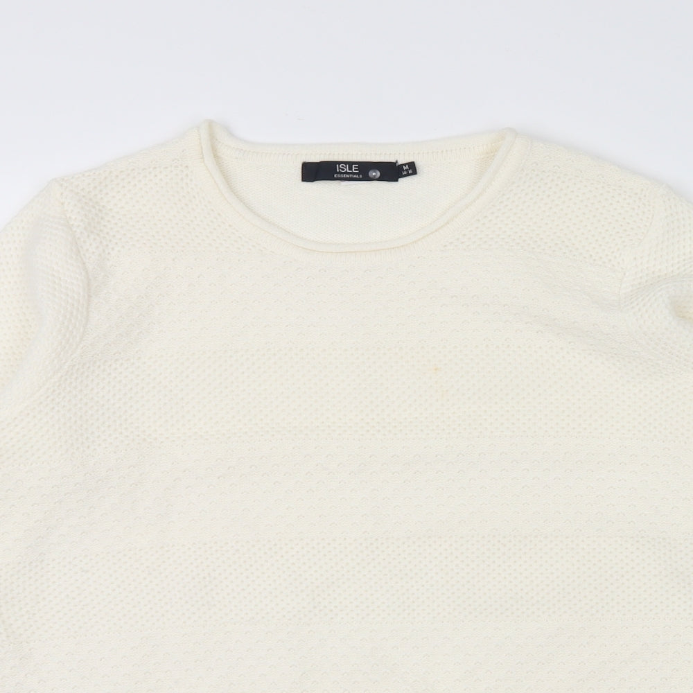 Isle Essentials Womens Ivory   Pullover Jumper Size M