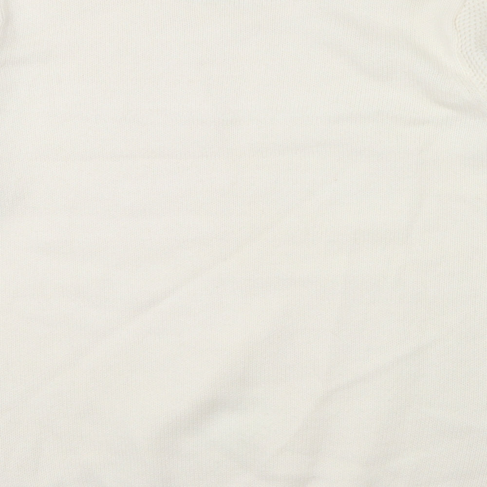 Isle Essentials Womens Ivory   Pullover Jumper Size M
