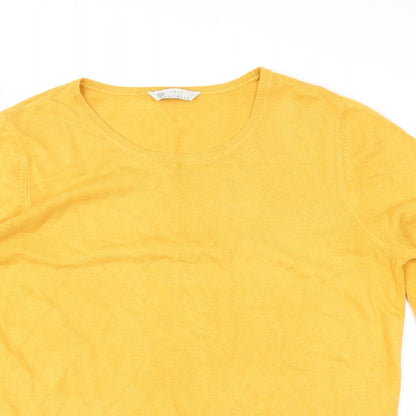 Love knitwear Womens Yellow   Pullover Jumper Size 14