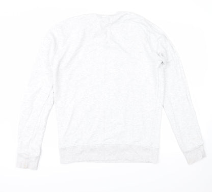 Mens UK Size M Cedar Wood State Grey Henley Sweatshirt