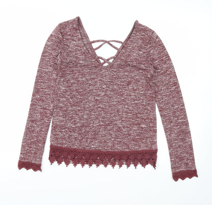 Miss Selfridge Womens Red   Pullover Jumper Size 4