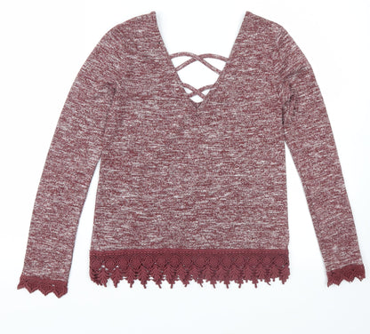 Miss Selfridge Womens Red   Pullover Jumper Size 4