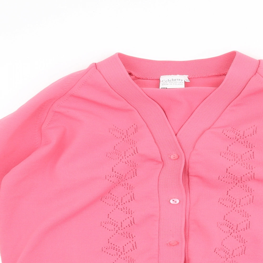 Celebrity Womens Orange   Cardigan Jumper Size M