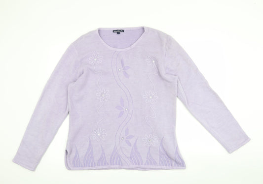 Sarah Hamilton Womens Purple   Pullover Jumper Size L