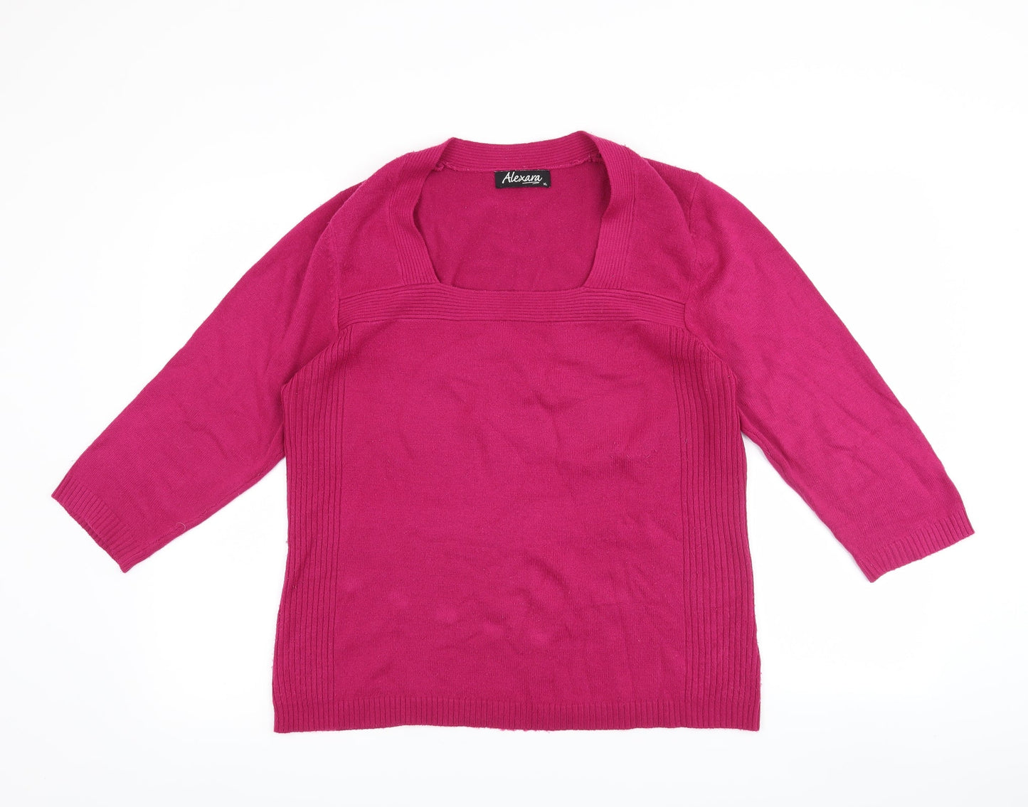 ALEXARA Womens Orange   Pullover Jumper Size XL