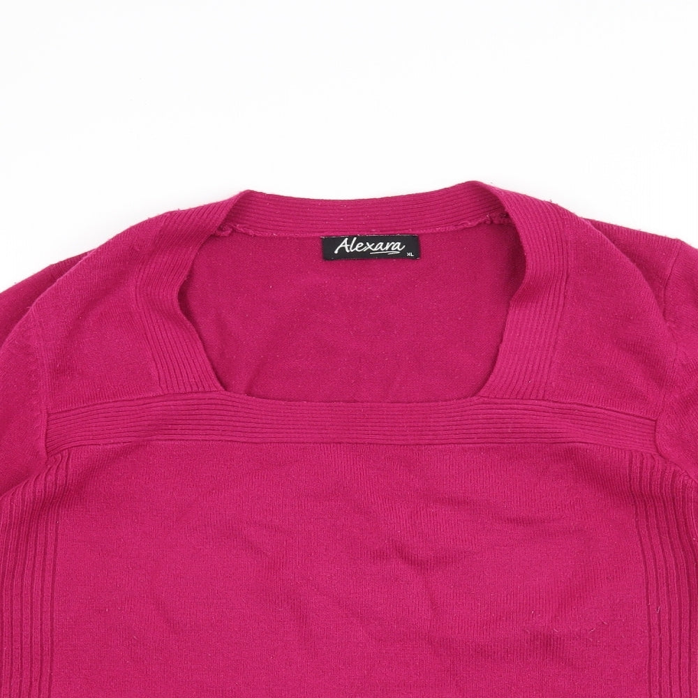 ALEXARA Womens Orange   Pullover Jumper Size XL