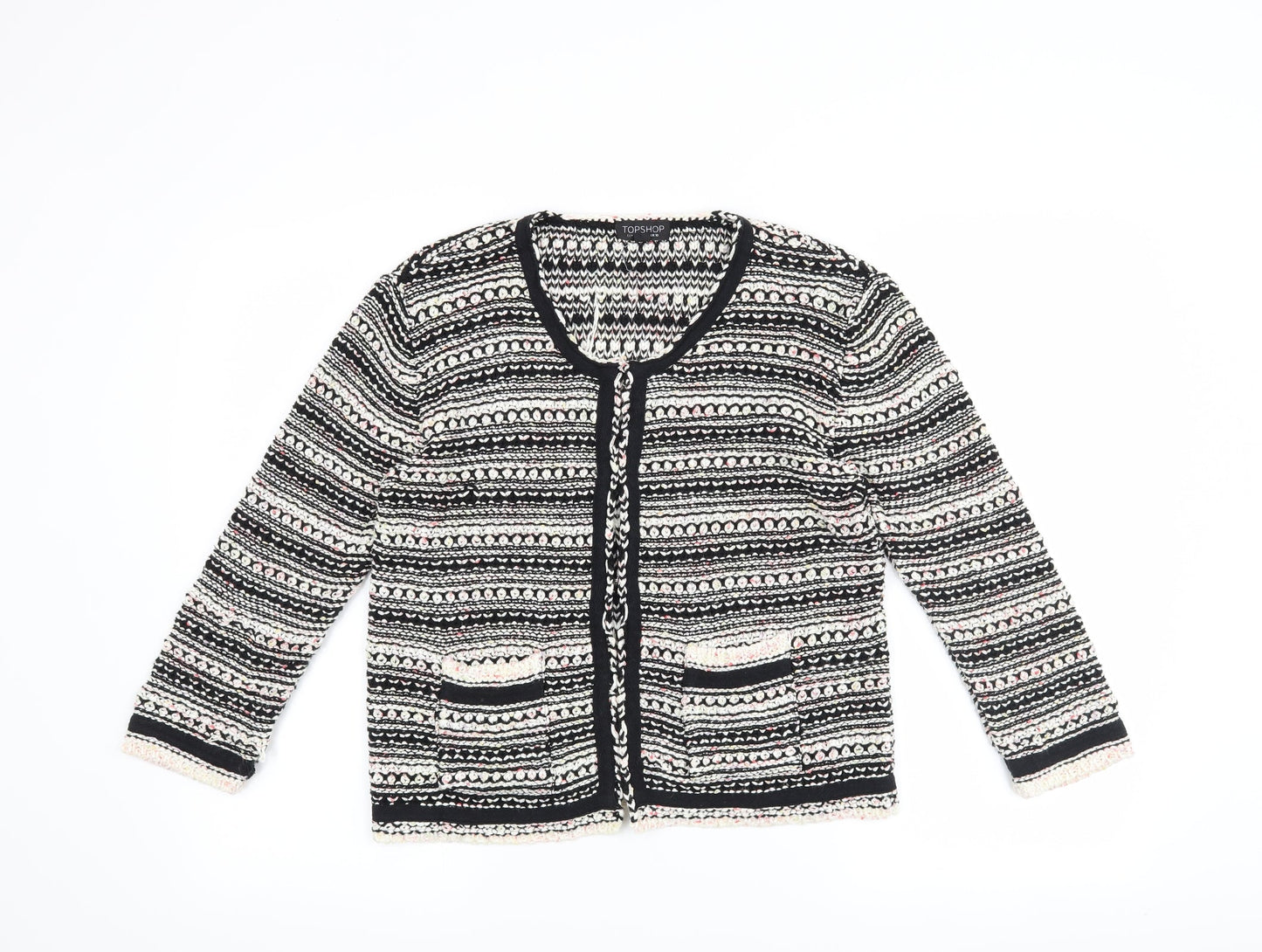 Topshop Womens Black   Cardigan Jumper Size 10