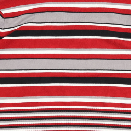 JORDANA Womens Red Striped  Pullover Jumper Size 3XL