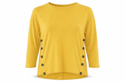 Womens UK Size 10 New Look Yellow Basic Blouse