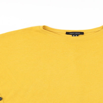 Womens UK Size 10 New Look Yellow Basic Blouse