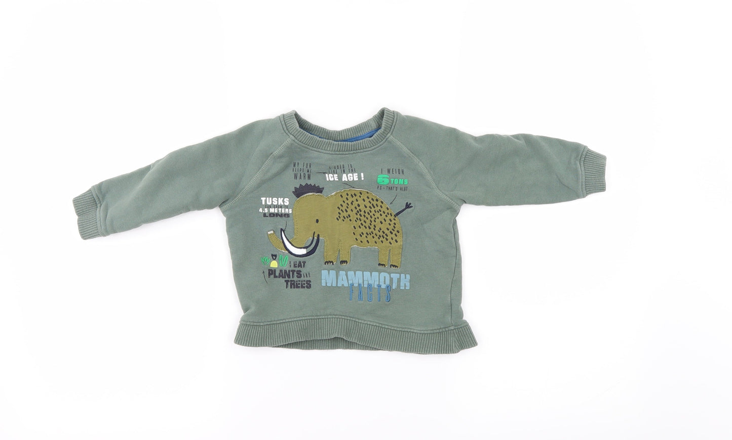 Mini Club Boys Green   Pullover Jumper Size 12-18 Months
