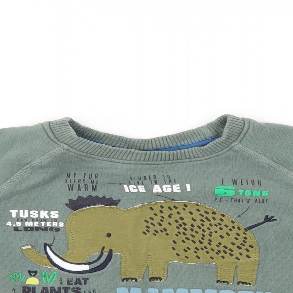 Mini Club Boys Green   Pullover Jumper Size 12-18 Months
