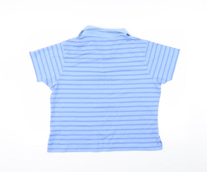Bonmarché Mens Blue Striped   Polo Size XL