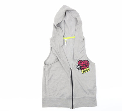 Zumba Womens Grey   Full Zip Hoodie Size S