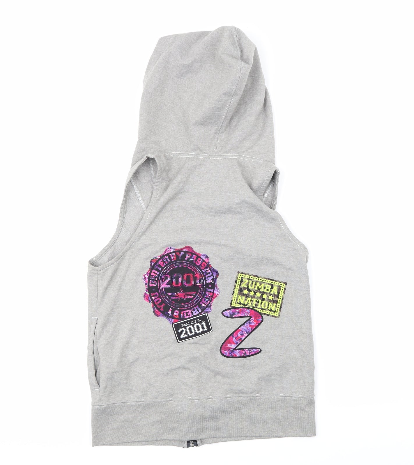 Zumba Womens Grey   Full Zip Hoodie Size S