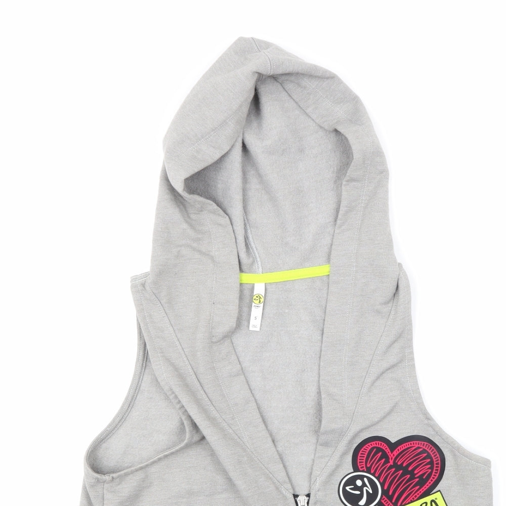 Zumba Womens Grey   Full Zip Hoodie Size S