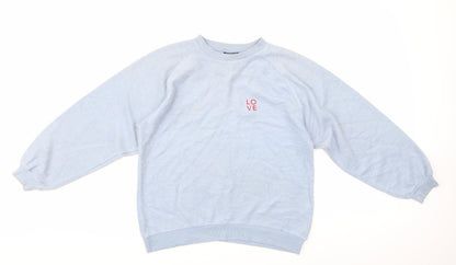 Top Shop Womens Blue   Pullover Sweatshirt Size 6