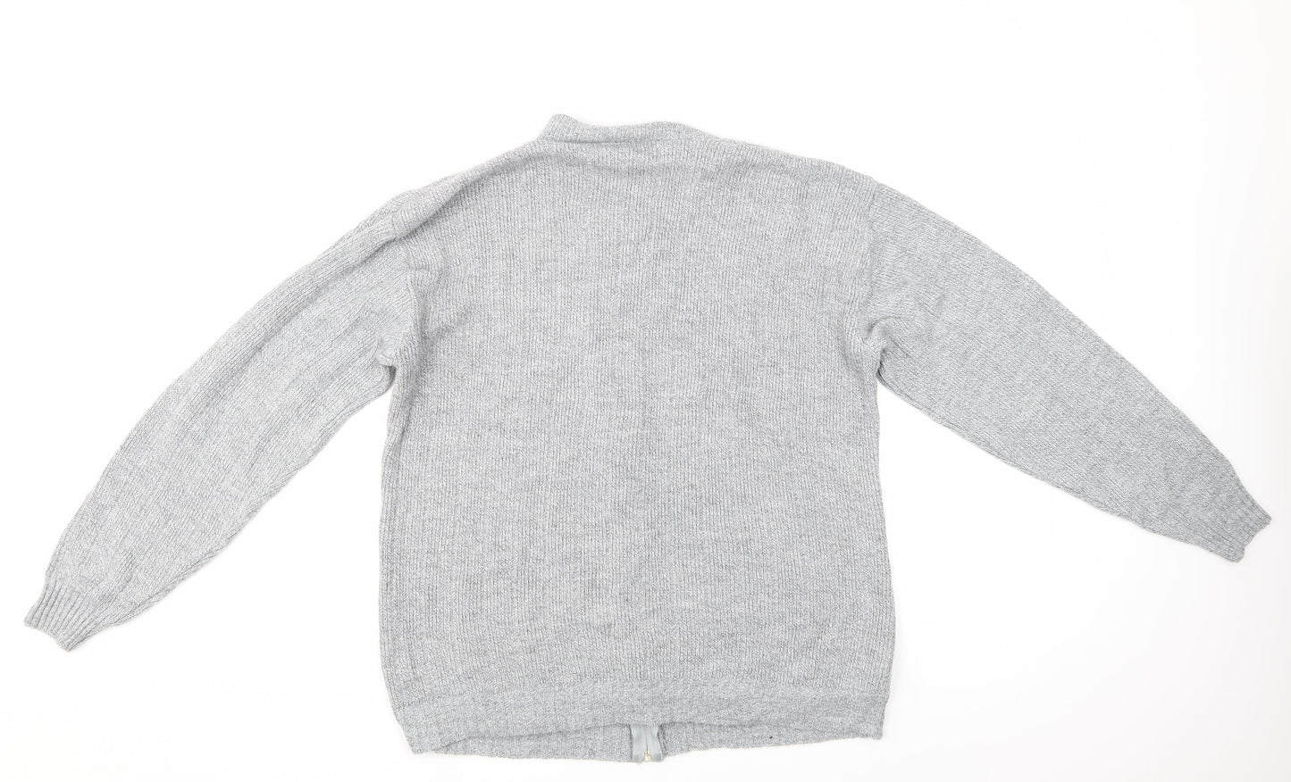 Menswear Mens Grey Argyle/Diamond  Full Zip Sweatshirt Size M