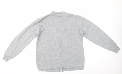 Menswear Mens Grey Argyle/Diamond  Full Zip Sweatshirt Size M