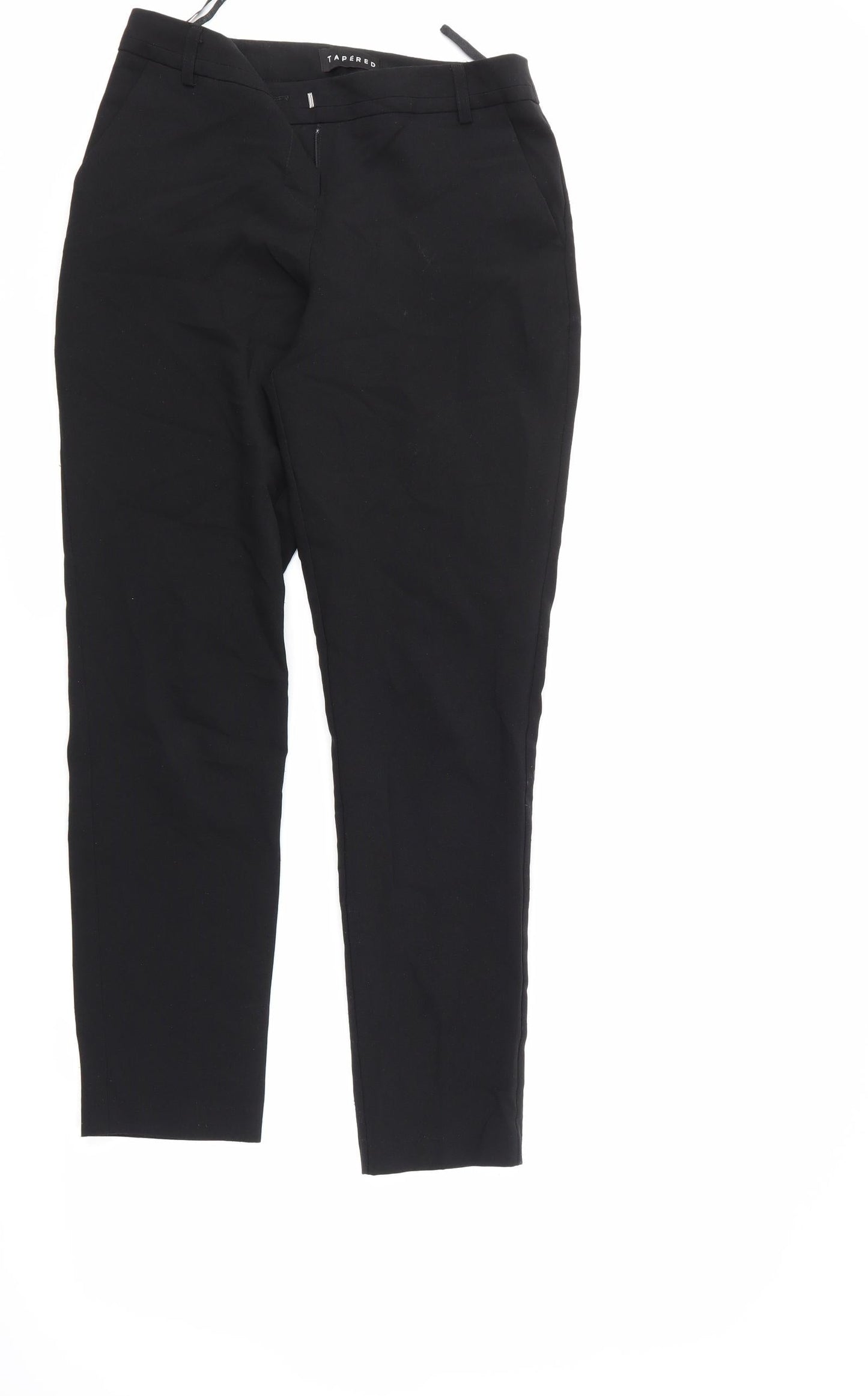 Womens UK Size 8 Peacocks Regular Fit  Black Trousers