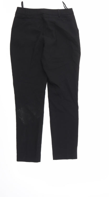 Womens UK Size 8 Peacocks Regular Fit  Black Trousers