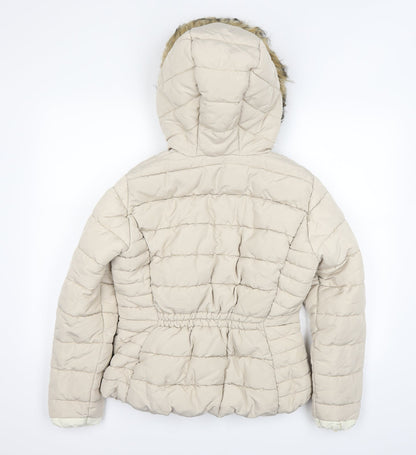 H&M Womens Ivory   Puffer Jacket Jacket Size 38