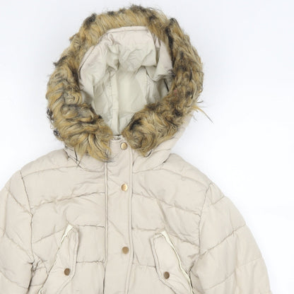 H&M Womens Ivory   Puffer Jacket Jacket Size 38