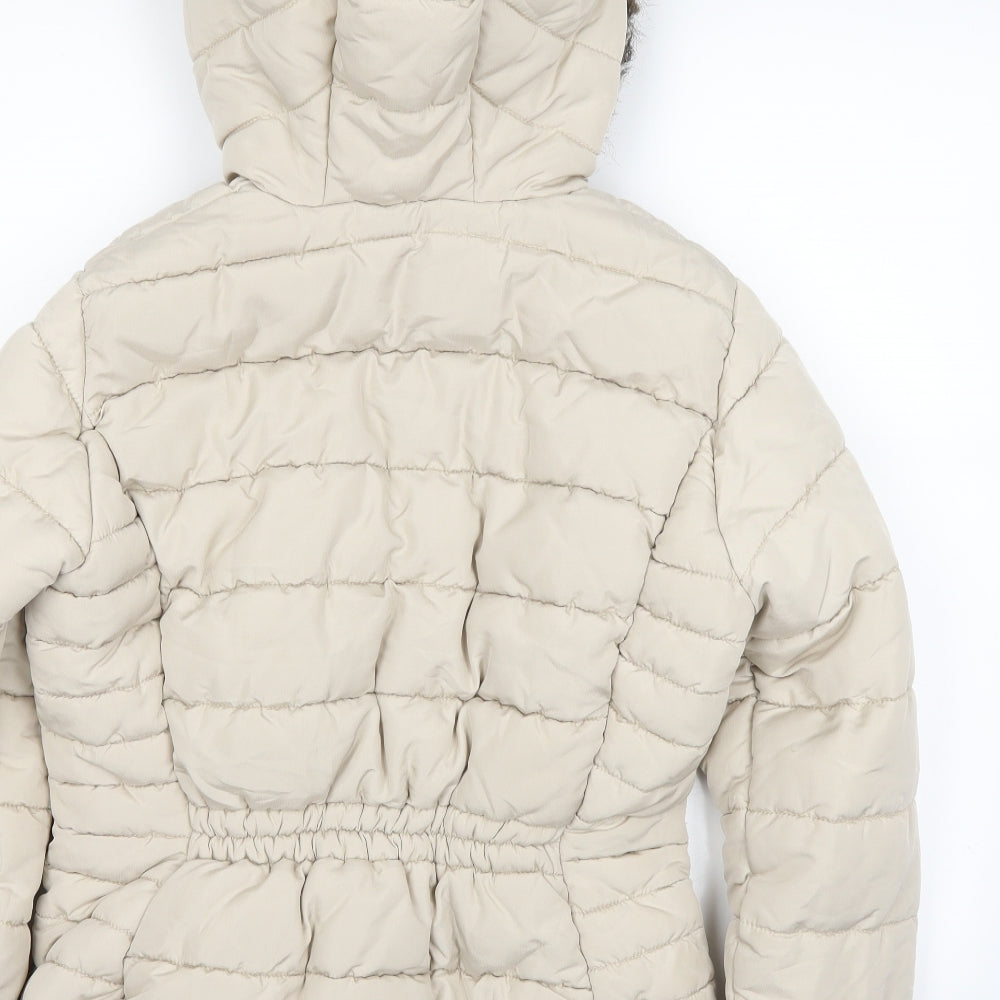 H&M Womens Ivory   Puffer Jacket Jacket Size 38