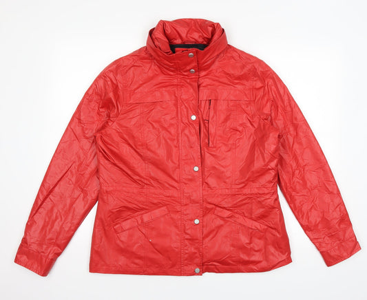Womens UK Size 12 Marks and Spencer Red Windbreaker Coat